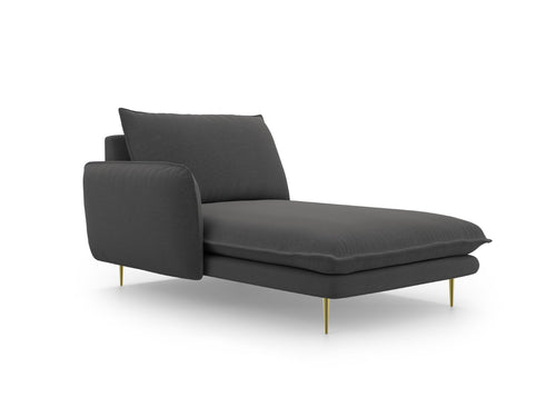 Cosmopolitan Design linker meridiaan Vienna structurele stof, donkergrijs - 170x110x95cm