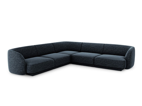 Micadoni Symmetrische hoekbank Miley 5-zits, chenille, koningsblauw - 255x255x70cm