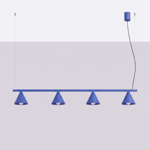Sollux Lighting Kroonluchter NOX 4L ultramarijn - 122x14x215cm