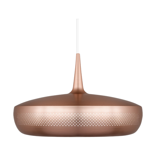 Umage Clava Dine hanglamp brushed copper - met koordset wit - Ø 43 cm - vtwonen shop