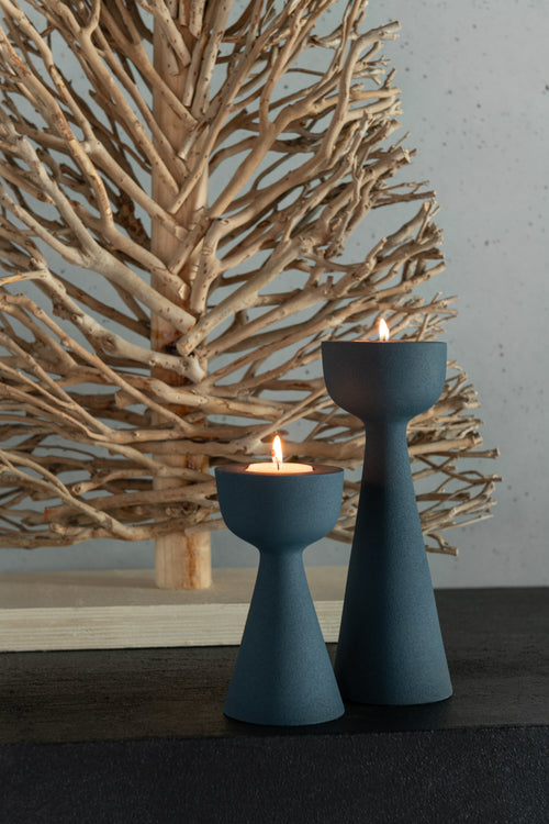J-Line kaarshouder Cone - aluminium - blauw - small