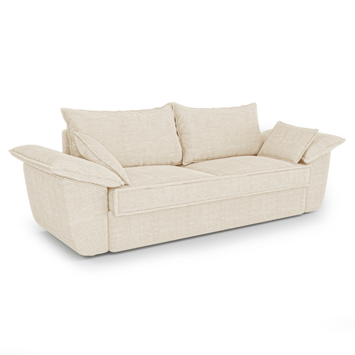 Sia Home - Rechte bank SASHA - Corduroy - Crème - 232cm
