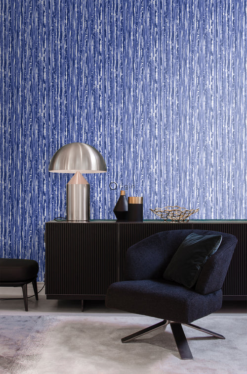 Origin Wallcoverings behang strepen blauw - 53 cm x 10,05 m - 347219 - vtwonen shop