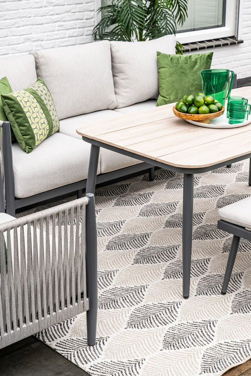 Diamo loungeset - 3-delig - carbon black - grey sand - valley sand