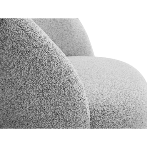 Cosmopolitan Design - Fauteuil Bari structurele stof lichtgrijs gemengd - 72x86x80cm