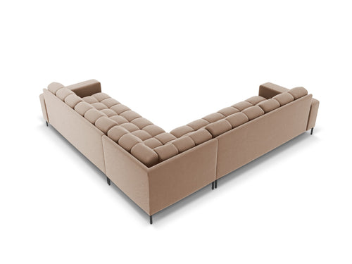 Cosmopolitan Design Symmetrische hoekbank Bali 6-zits, flueel, beige - 256x256x75cm