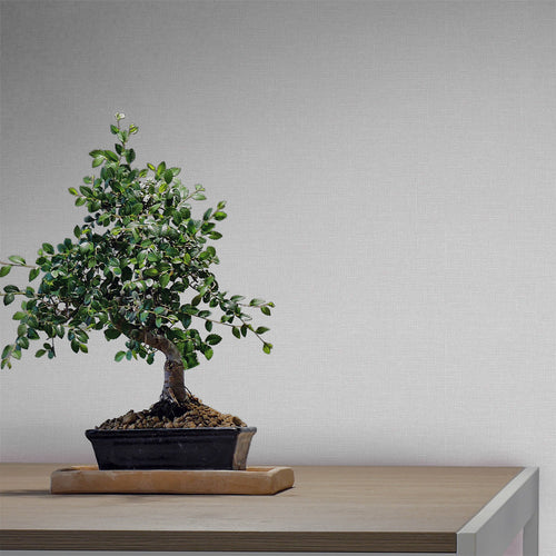 Sanders & Sanders behang linnenstructuur grijs - 53 cm x 10 m - 640430