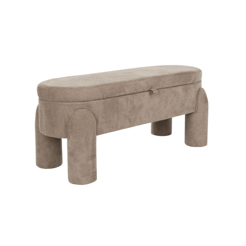 Housecraft Living Orly Bankje met opbergruimte 113 cm - Grijs - vtwonen shop