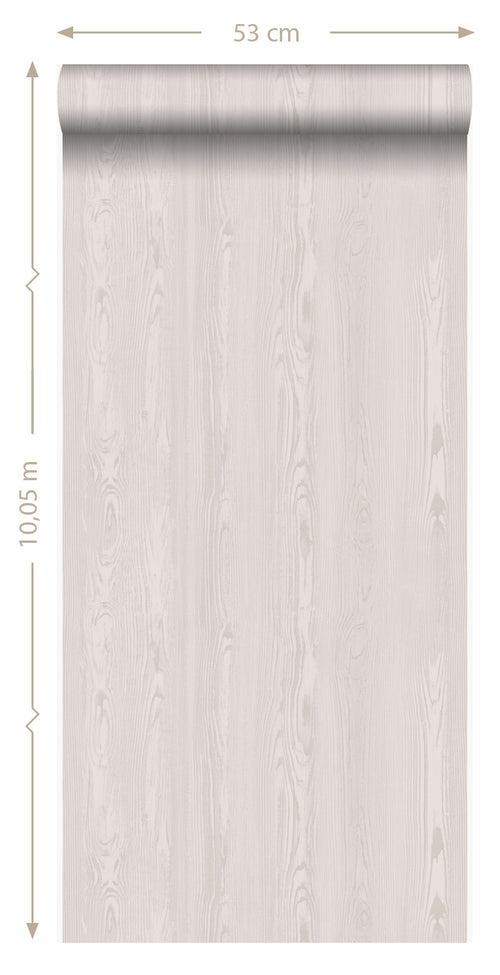 Origin Wallcoverings behang houten planken warm zilver - 53 cm x 10,05 m - 347534 - vtwonen shop