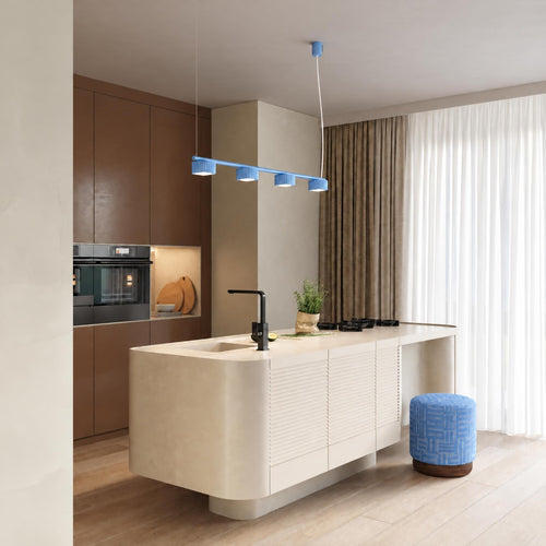 Sollux Lighting Kroonluchter RIFF 4 azuurblauw Gx53 - 122x10x208cm