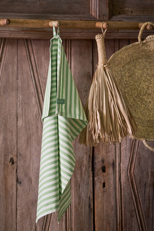 Pip Studio - Theedoeken Stripes - Lichtgroen - 65x65 cm - Set van 2