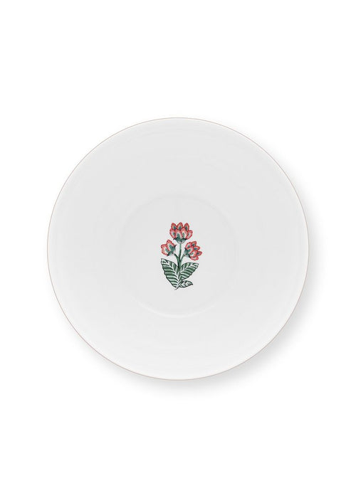 Pip Studio Flower Festival Scallop Deco Kom - Servies - Serveerschaal - Donkerroze - 18cm - vtwonen shop