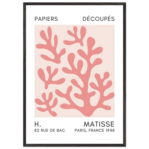Artfulprints Poster met Lijst Matisse – Coral shadows taupe   - 70x100 cm - Taupe