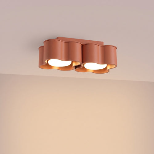 Sollux Lighting Plafondlamp OVIO 2 rode oker Gx53 - 24,5x12x8cm