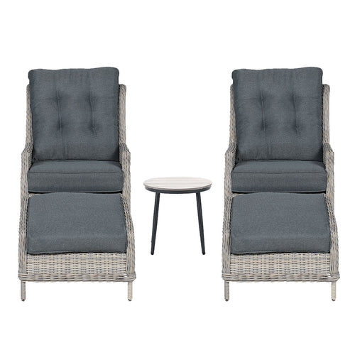 Garden Impressions loungestoelen Santa Rosa - Lucas vintage willow - 3-delig