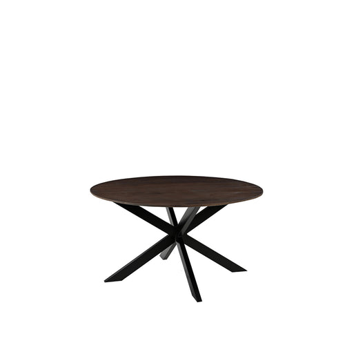 LABEL51 Eettafel Otis - Donkerbruin Mangohout - 130x130x76cm