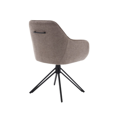 StarFurn Eetkamerstoel Jens - Bruin Stof - Draaibaar - Set van 2 - vtwonen shop