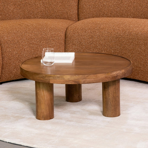 LABEL51 Salontafel Elly - Bruin Hout - 70x70x31cm