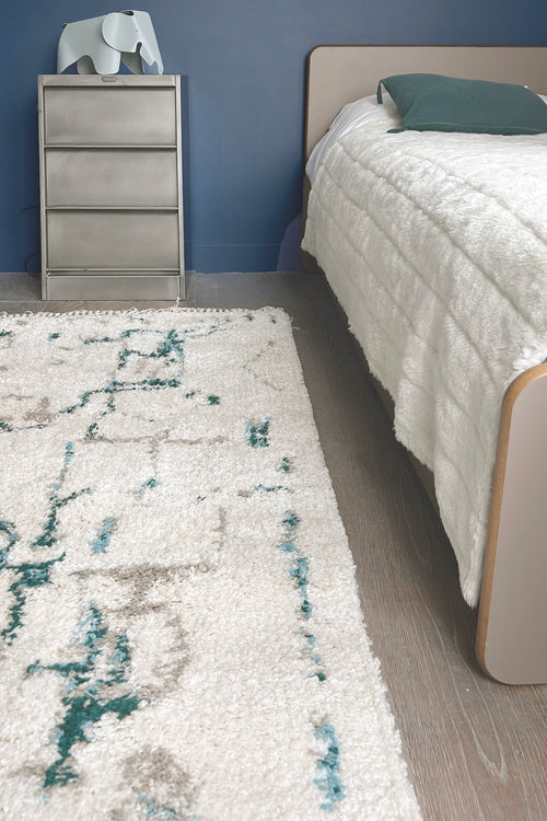 AFK Living vloerkleed Volubilis - rand - blauw - 120 x 170 cm - vtwonen shop