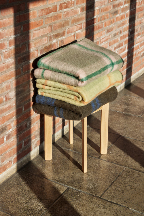 Hübsch kruk Always - mdf/okernfineer/eikenhout - ø45xh42cm