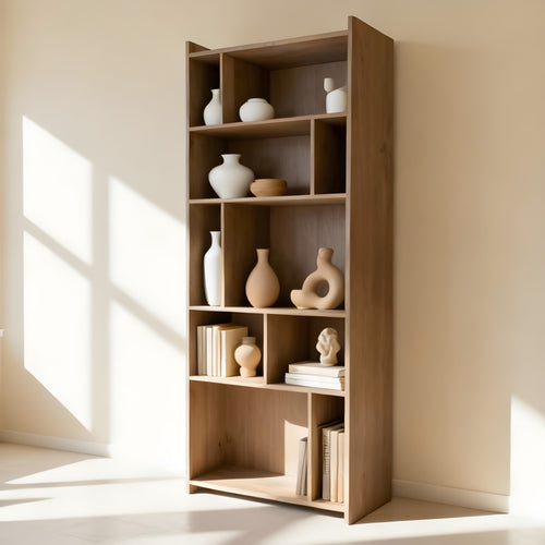 DÉJA Living Vakkenkast Lugo - Bruin Hout - 80x40x200cm - vtwonen shop