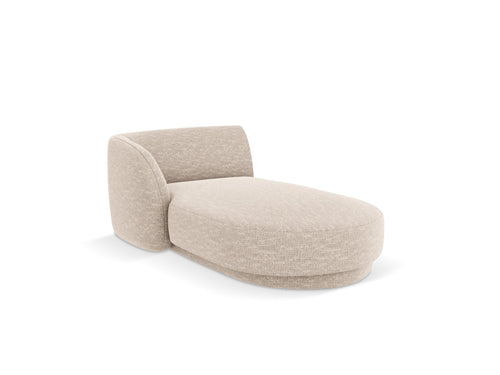 Micadoni linker meridiaan Miley 2-zits, structurele stof beige - 156x90x70cm