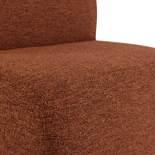 WOOOD 1-zits bank Mojo Base - Bouclé - Roestbruin Melange - 74x84x97
