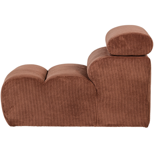 WOOOD 1-zits element bank Novi - Ribstof - Terra - 86x82x113