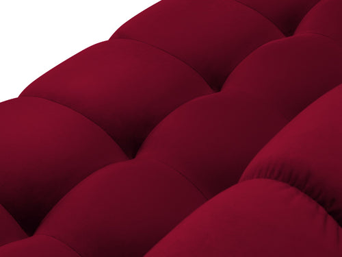 Cosmopolitan Design Panoramische bank Bali 9-zits, flueel, rood - 256x327x75cm