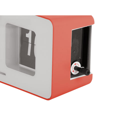 Karlsson wandklok Funky Flip - rood - 7x17.7x9.2cm - vtwonen shop