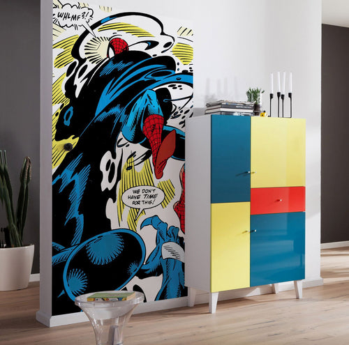 Sanders & Sanders fotobehang Spider-Man blauw, rood en groen - 100 x 200 cm - 612064