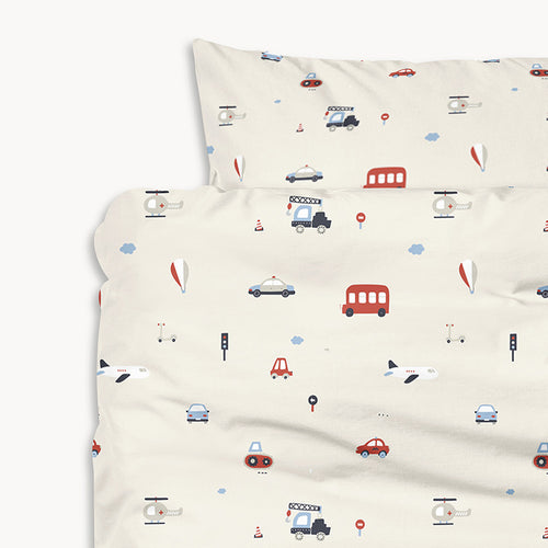 Petite Amélie Dekbedovertrekset – 140x200 cm – 100% Biologisch Katoen – Vehicles - vtwonen shop