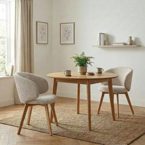 Calicosy - Stoelen set van 2 SOLÈNE - beige 60x55x79 cm