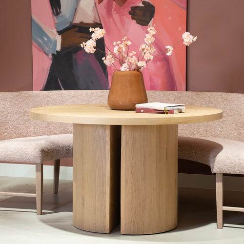 DÉJA Living Eettafel Mito - Naturel Eikenhout - 130x130x78cm
