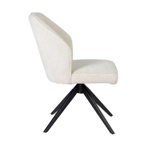 Giga Meubel Eetkamerstoel Charlotte - Stof - Beige - Set van 2
