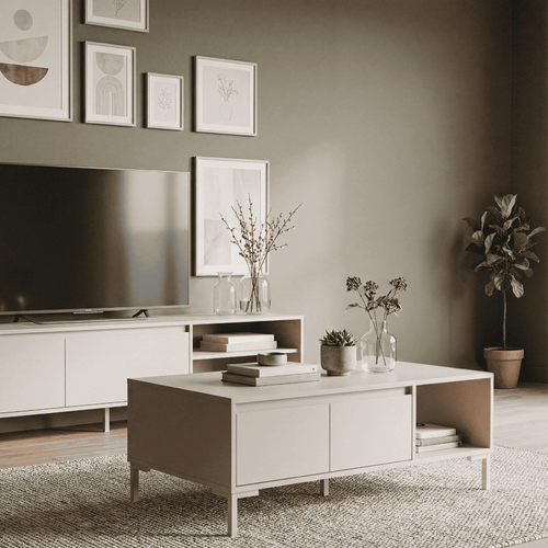 Calicosy - SalontafelNERIO - beige taal 100x60x43 cm