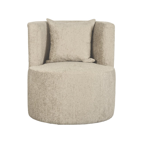 LABEL51 Fauteuil Evy - Beige Velvet - 65x65x75cm - vtwonen shop