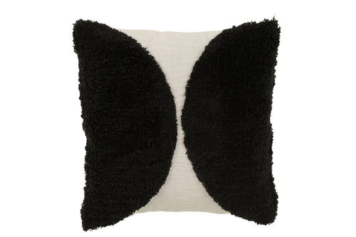 J-Line kussen Semi Cirkel - katoen - zwart - vtwonen shop