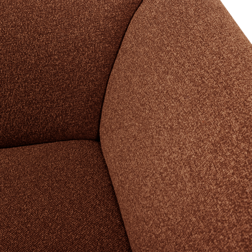 WOOOD hoekelement recht Mojo Base - Bouclé - Roestbruin Melange - 74x105x105