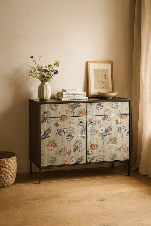Dressoir MDF 2 deuren en 2 lades met print CHAMPETRES