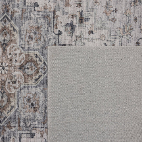 Mrcarpet Vintage Loper Vloerkleed wasbaar Beige/blauw Luca 80x250cm 80 x 250cm