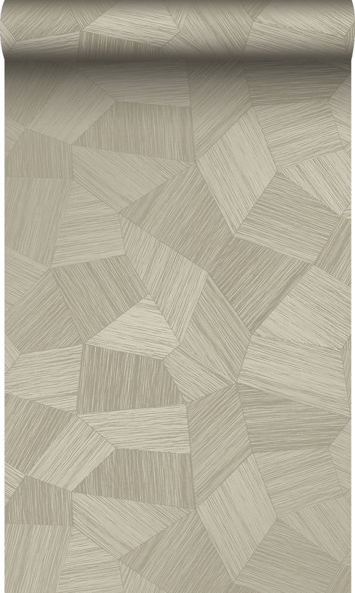 Origin Wallcoverings eco-texture vliesbehang grafisch 3D motief zand beige - 0.53 x 10.05 m - 347819 - vtwonen shop