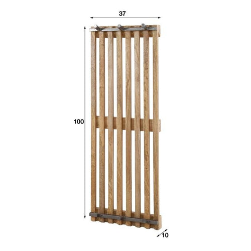 Giga Meubel Wandkapstok Tweak - Hout - 6 Haken - 38x10x100cm