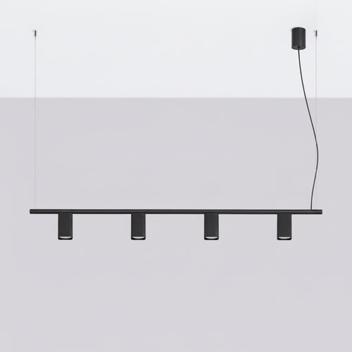 Sollux Lighting Kroonluchter RAYO 4 zwart - 122x6x208cm