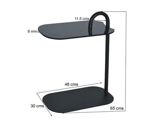 Brix bijzettafel Amy Black - zwart