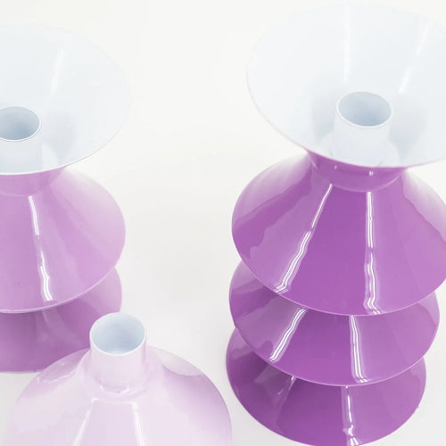 FurniLux Kaarsenhouder set Yack - lilac -  10x10x19 cm - vtwonen shop
