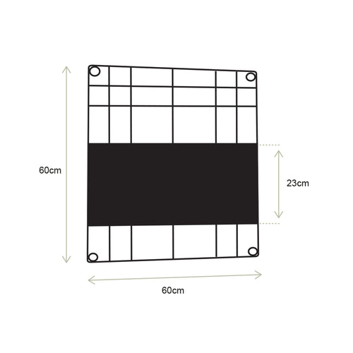 vtwonen Memobord - Magnetisch - Wandrek - Zwart - 60x60cm - vtwonen shop