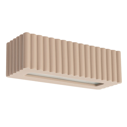 Sollux Lighting Wandlamp keramiek RIGATA taupe - 34x12x10cm