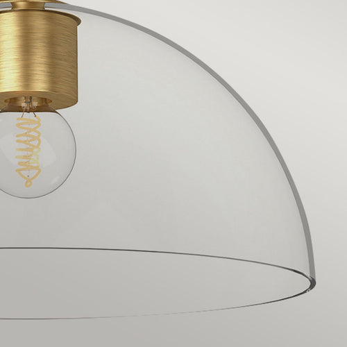 Kuppel-Pendelleuchte, modernes gebürstetes Gold, 1 x E27