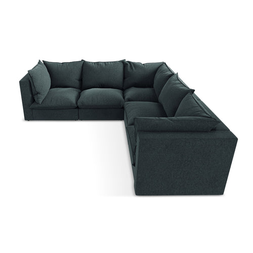 LaMiaSofa Modulaire hoekbank Ravenna - velours - marien - 255x255x77
